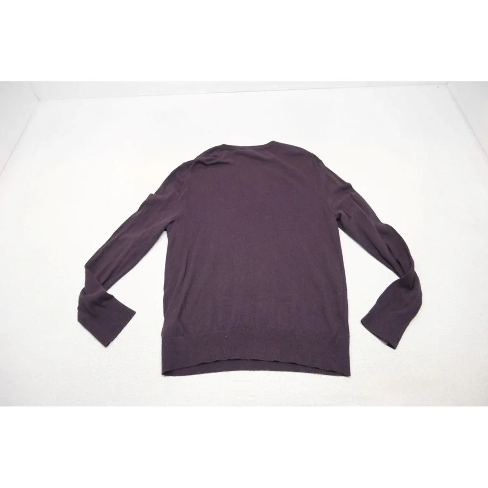 Banana Republic Luxury Blend V Neck‎ Sweater Dark Purple Mens Sz Large